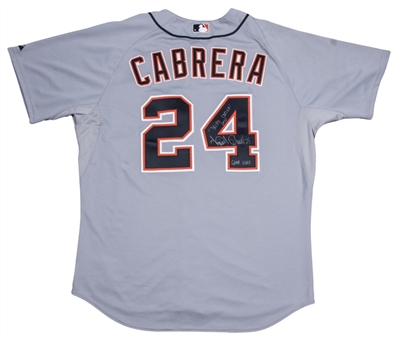 2012 Miguel Cabrera Game Used and Signed Detroit Tigers Road Jersey Triple Crown and MVP Season (PSA/DNA) 